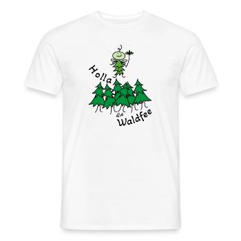 Lustige Fee im Wald Waldfee (b) - Männer T-Shirt - Weiß - Vorne - AI Model Male 178 dark (178cm)