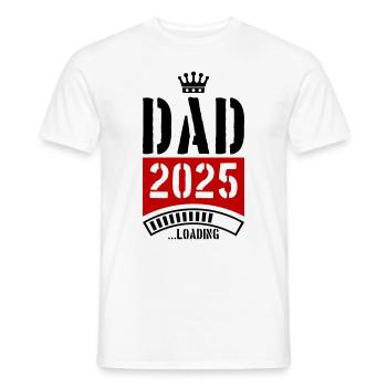 Papa 2025 Chargement Papa - T-shirt homme - blanc - Devant - AI Model Male 178 dark (178cm)