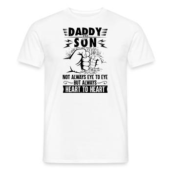 Papa et fils toujours coeur à coeur - T-shirt homme - blanc - Devant - AI Model Male 178 dark (178cm)