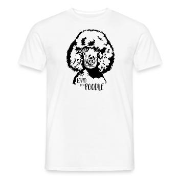 Aimé par un chien caniche caniche chien dire Wilsigns - T-shirt homme - blanc - Devant - AI Model Male 178 dark (178cm)