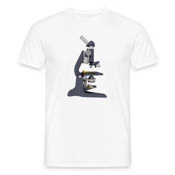 microscope - Men's T-Shirt - white - Front - AI Model Male 178 dark (178cm)