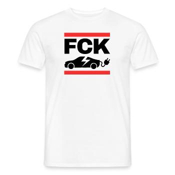Lustiges FCK E-Auto Vintage Retro Design black - Männer T-Shirt - Weiß - Vorne - AI Model Male 178 dark (178cm)