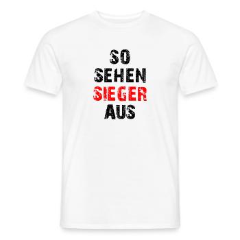 So sehen Sieger aus - Geschenkidee - Männer T-Shirt - Weiß - Vorne - AI Model Male 178 dark (178cm)