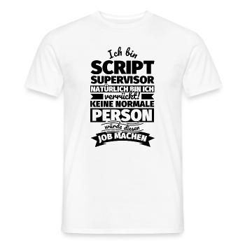 Script Supervisor Geschenke - Männer T-Shirt - Weiß - Vorne - AI Model Male 178 dark (178cm)