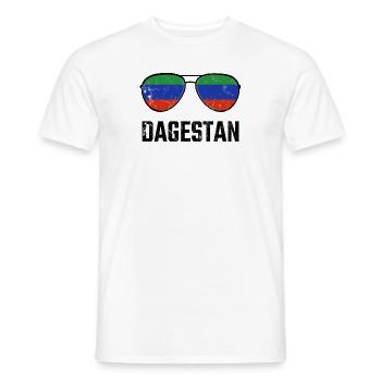 Dagestan Dagestani Dagestaner Flagge Sonnenbrille - Männer T-Shirt - Weiß - Vorne - AI Model Male 178 dark (178cm)