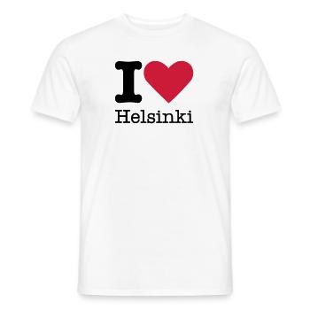 I Love Helsinki - Männer T-Shirt - Weiß - Vorne - AI Model Male 178 dark (178cm)