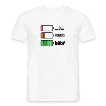 Parents Battery - Männer T-Shirt - Weiß - Vorne - AI Model Male 178 dark (178cm)
