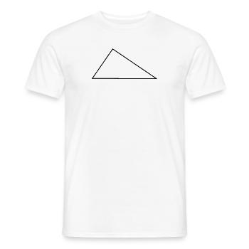 Rechtwinkliges Dreieck // Rahmen // Drei Ecken - Männer T-Shirt - Weiß - Vorne - AI Model Male 178 dark (178cm)