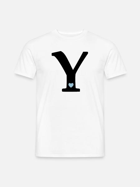 Letter Y Initial Letter - Men's T-Shirt - white
