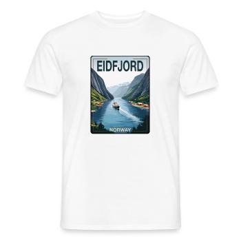 Eidfjord - Men's T-Shirt - white - Front - AI Model Male 178 dark (178cm)
