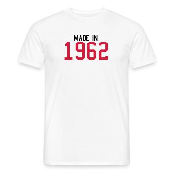 1962 - Men's T-Shirt - white - Front - AI Model Male 178 dark (178cm)