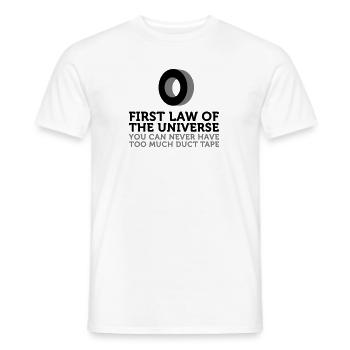 One can never have too much duct tape! - Men's T-Shirt - white - Front - AI Model Male 178 dark (178cm)