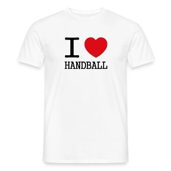 I love Handball - Männer T-Shirt - Weiß - Vorne - AI Model Male 178 dark (178cm)