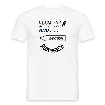 Étudier la médecine Étudier la médecine Étudier la médecine - T-shirt homme - blanc - Devant - AI Model Male 178 dark (178cm)