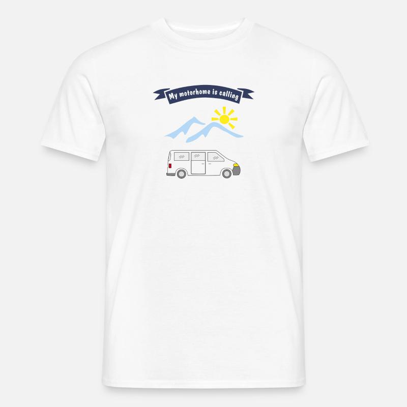 motorhome is calling - Männer T-Shirt - Weiß