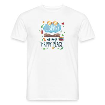 Library Fan Quote Read Library Librarian - Men's T-Shirt - white - Front - AI Model Male 178 dark (178cm)