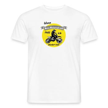 mein motorrad ruft - Männer T-Shirt - Weiß - Vorne - AI Model Male 178 dark (178cm)