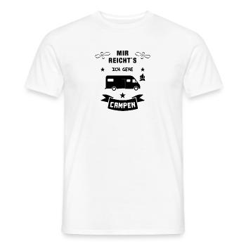 mir reichts camping wohnmobil - Männer T-Shirt - Weiß - Vorne - AI Model Male 178 dark (178cm)