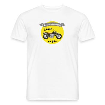Ma moto m’appelle - T-shirt homme - blanc - Devant - AI Model Male 178 dark (178cm)
