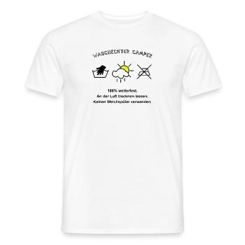 waschechter camper - Männer T-Shirt - Weiß - Vorne - AI Model Male 178 dark (178cm)