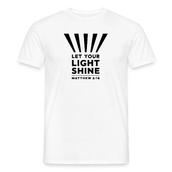 Lass Dein Licht Leuchten Matthäus 5:16 Lichtstrahl - Männer T-Shirt - Weiß - Vorne - AI Model Male 178 dark (178cm)
