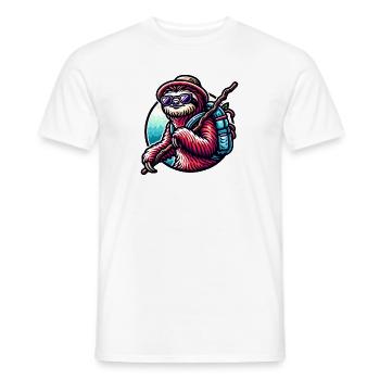 Cool Wander Paresseux Nature Design - T-shirt homme - blanc - Devant - AI Model Male 178 dark (178cm)