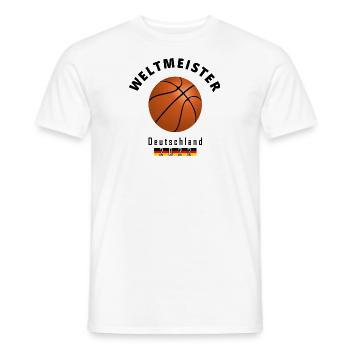 Basketball - Männer T-Shirt - Weiß - Vorne - AI Model Male 178 dark (178cm)