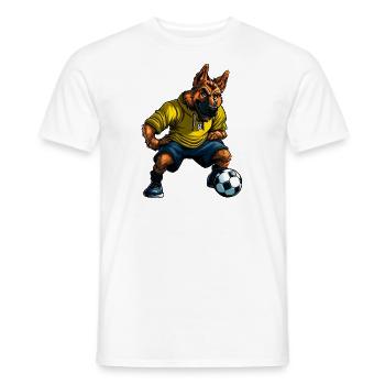 Berger allemand Football - T-shirt homme - blanc - Devant - AI Model Male 178 dark (178cm)