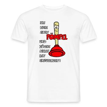 Pömpel - Männer T-Shirt - Weiß - Vorne - AI Model Male 178 dark (178cm)