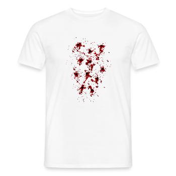Einschusslöcher - Männer T-Shirt - Weiß - Vorne - AI Model Male 178 dark (178cm)