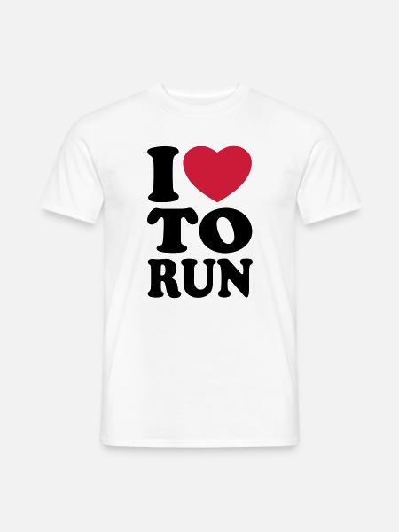 I love to run - Men's T-Shirt - white