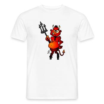 Fat red devil - Men's T-Shirt - white - Front - AI Model Male 178 dark (178cm)