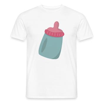 Biberon - T-shirt homme - blanc - Devant - AI Model Male 178 dark (178cm)