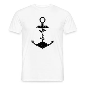 Families Anker - Men's T-Shirt - white - Front - AI Model Male 178 dark (178cm)