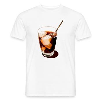 Coffee Drink Illustration - Men's T-Shirt - white - Front - AI Model Male 178 dark (178cm)