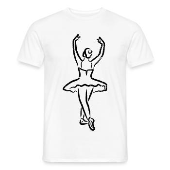Croquis de ballerine - T-shirt homme - blanc - Devant - AI Model Male 178 dark (178cm)
