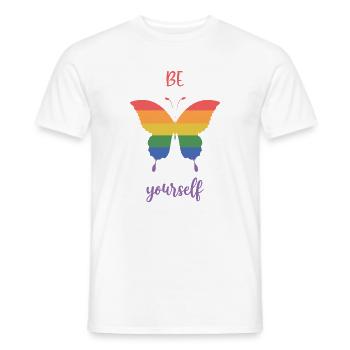 Mois de la fierté LGBT - Soyez vous-même - T-shirt homme - blanc - Devant - AI Model Male 178 dark (178cm)