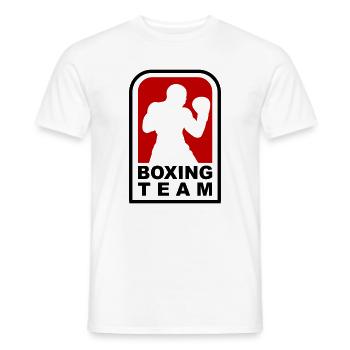 Boxing Team Design for Boxing Gyms and Martial Arts - Men's T-Shirt - white - Front - AI Model Male 178 dark (178cm)