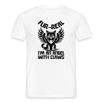 Fur-real, je suis un ange... avec des griffes ! - T-shirt homme - blanc - Devant - AI Model Male 178 dark (178cm)