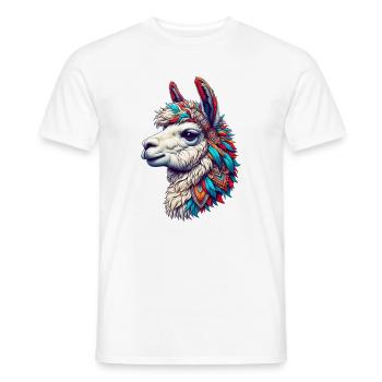 Alpaca - Men's T-Shirt - white - Front - AI Model Male 178 dark (178cm)