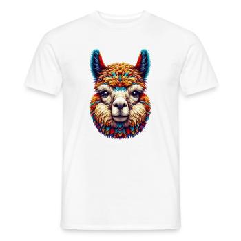 Alpaca - Men's T-Shirt - white - Front - AI Model Male 178 dark (178cm)