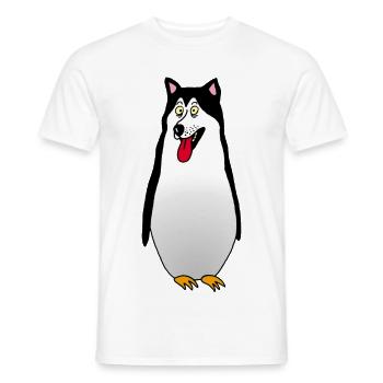 Pinguin Hund - Männer T-Shirt - Weiß - Vorne - AI Model Male 178 dark (178cm)