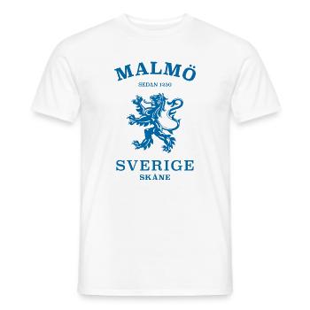 MALMÖ Sverige Sweden - Men's T-Shirt - white - Front - AI Model Male 178 dark (178cm)
