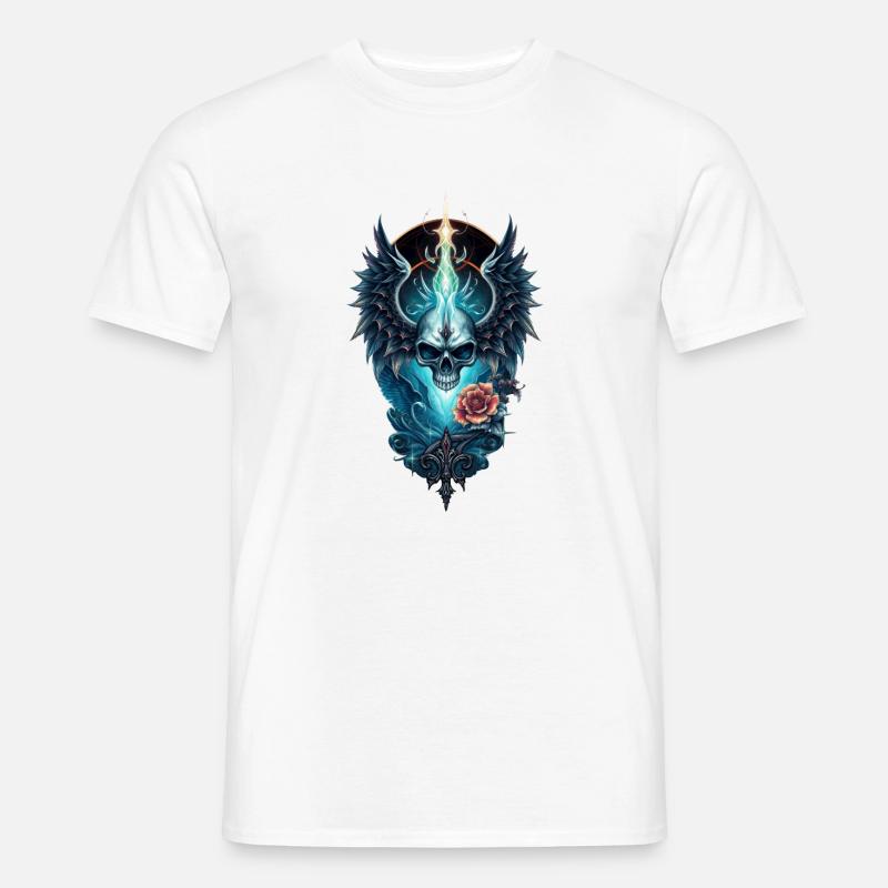 Atemberaubender Schädel - Männer T-Shirt - Weiß