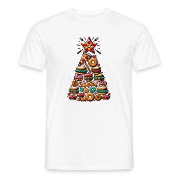 Arbre de Noël des fast-foods - T-shirt homme - blanc - Devant - AI Model Male 178 dark (178cm)