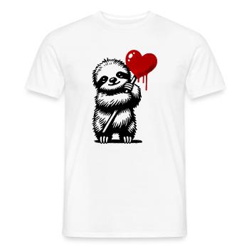 Sloth - Men's T-Shirt - white - Front - AI Model Male 178 dark (178cm)