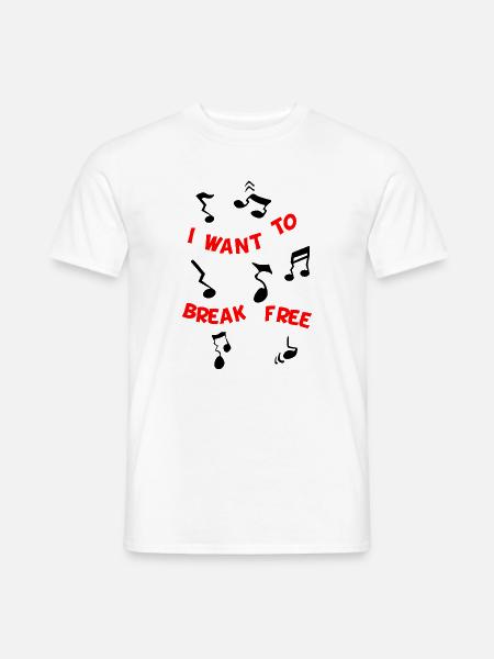 Valse Noten Freedom rot - Männer T-Shirt - Weiß