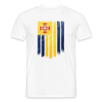 Drapeau portugais avec motif en croix - T-shirt homme - blanc - Devant - AI Model Male 178 dark (178cm)