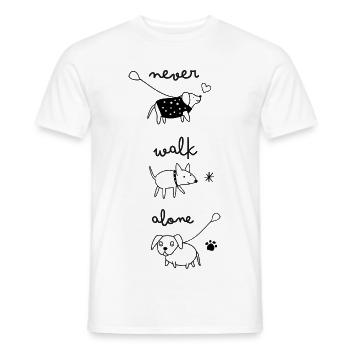 Ne marchez jamais seul - T-shirt homme - blanc - Devant - AI Model Male 178 dark (178cm)