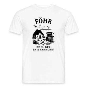 Föhr Insel der Entspannung Nordsee - Männer T-Shirt - Weiß - Vorne - AI Model Male 178 dark (178cm)